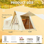 YOLENY Inflatable Tents for Camping, 6-12 Person Blow Up Tent with TPU Skylight, Canopy, Mesh Windows, Stove Jack & Pump, 4 Season Large Inflatable Tent, Waterproof & Windproof