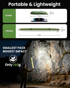 4000mAh Inflatable Solar Camping Lantern - 339 Lumens Ultra Bright 34” LED Light Tube & Power Bank, IP66 Waterproof USB-C Rechargeable Portable Tent Lamp for Hurricane, Power Outage, Survival Kits