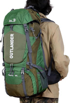 Hiking Backpack Camping Light Travel Backpack for Men Women with Shoe Compartment Rain Cover Can Hang Water Bag Green Blue Black Optional for Hiking Camping Traveling 60L Capacity