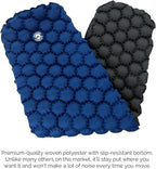 ECOTEK Outdoors Hybern8 Ultralight Inflatable Sleeping Pad with Contoured FlexCell Honeycomb Design - Easy to Inflate, Comfortable, Lightweight, Durable, and Hammock Approved [Ocean Blue]
