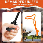 2PCS Magnesium Fire Starter with Striker, High Temp Magnesium Rod, Ferro Rod Fire Starter Survival Tool with 20Pack Waterproof Tinder and Steel Fire Striker for Camping, Hiking and Emergency