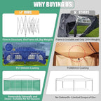 COBIZI 13x26 Pop Up Canopy with 6 Removable Sidewalls Heavy Duty Canopy Party Tents for Parties, Outdoor Wedding Large Event Tent Wind Waterproof UPF 50+ Easy Up with Roller Bag, Dark Blue