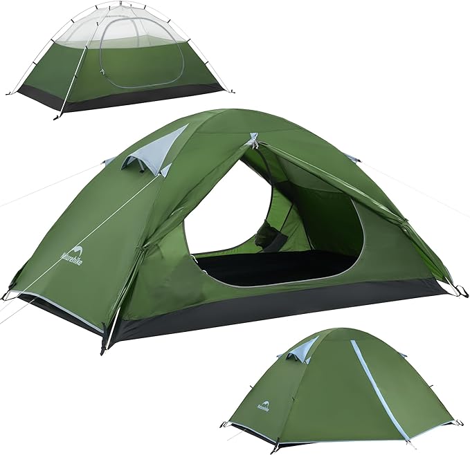 Naturehike Bleik 2-3 Person Camping Tent, Waterproof Double Layer Lightweight Backpacking Tents for Camping