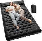 KASBAH Double Inflatable Camping Sleeping Pad,Thick 6 inch 2 Person Ultralight Sleeping Mat with Built-in Foot Pump and Pillow,Camping Essentials for Hiking,Backpacking,Traveling, Tent
