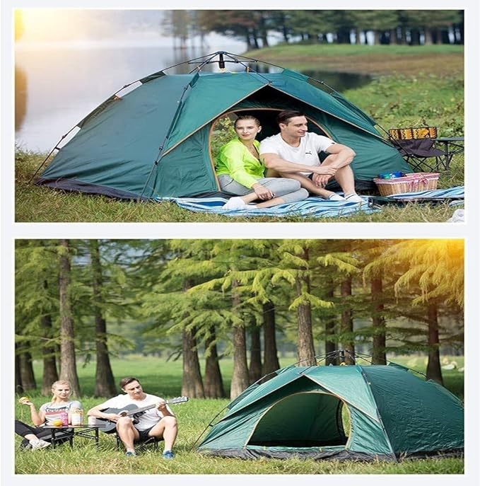 GeRRiT Tent Outdoor Fully Automatic Outdoor Speed Open Tent Multifunctional Waterproof Tent Camping Festival Family Tent,with Festival Essential, Dome Tent, 100% Waterproof,215 * 150 * 135cm