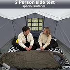 KAMPKEEPER 2 Person Canopy Side Tent, Camping Tent for 10x10 Canopies, Easy Up Cube Tents Gazebo Room with Mesh Window for Camping, Storage, Events(Canopy Not Included)