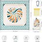 Beach Blanket Waterproof Sandproof Extra Large Beach Mat 79" X 83"/120"x108"for 1-8 Adults Quick Drying Durable Outdoor Picnic Mat for Beach Travel Camping Hiking