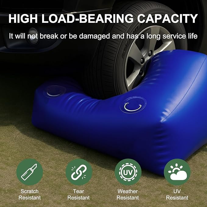100 Gallon Water Bladder - 1000D PVC Water Storage Tank, Portable RV Collapsible Bladder Containers for Gardens, Camping, Emergency Situations, Blue