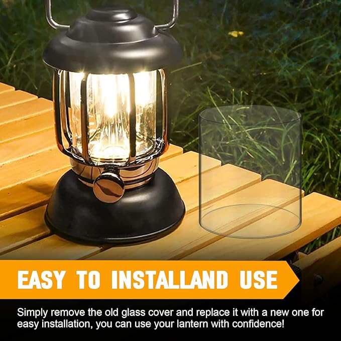 Lantern Glass Replacement for Coleman Lantern Globe, Glass Globe for Fueled Lanterns for Coleman 288 Lantern, Lantern Replacement Parts for Coleman Fueled Propane Lanter, Camping Lantern Accessories