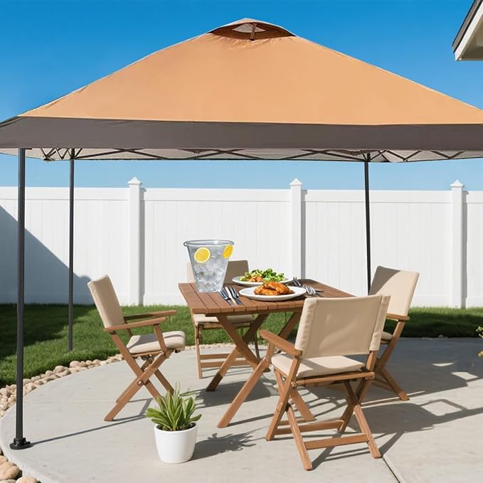 13x13 Canopy Replacement Top with Air Vent Silver Coated Fit for Coleman Oasis 1606532 2156426 2156428, Waterproof 300D Oxford for Outdoor Pop Up Canopy Tent Cover (Replacement Top Only)