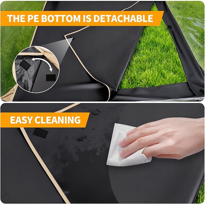 ARCTICSEA Thickened PVC Sports Tent - All-Weather Shelter Pod for 2-6 Person, Pop-Up Shelter, Instant Setup, Removable Top & Sealed Floor for Outdoor Events, Soccer, Rugby