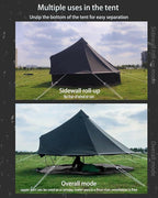 Cotton Canvas Tent Bell - Yurts Breathable and Windproof,Glamping for 6/8/10Person Family Camping