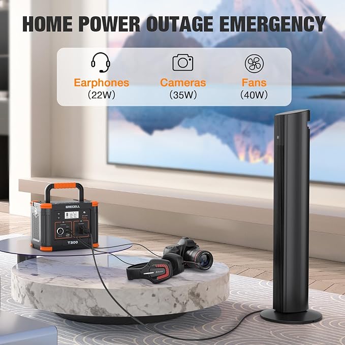 Portable Power Station 330W With 100W Solar Panel, Solar Generator Fast Charging Emergency Power Backup Battery UPS for Home Outage RV/Van Road Trip Camping