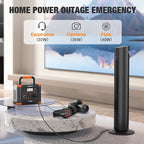 Portable Power Station 330W With 100W Solar Panel, Solar Generator Fast Charging Emergency Power Backup Battery UPS for Home Outage RV/Van Road Trip Camping