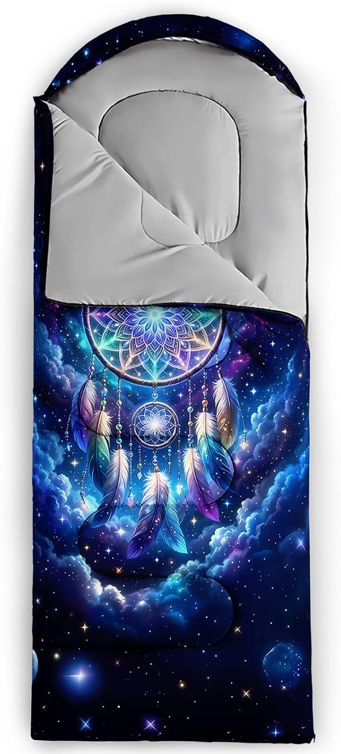 QOOMO Camping Sleeping Bags,3 Season Warm & Cool Weather,Lightweight,Waterproof Sleeping Bags for Adults & Kids,Traveling,and Outdoors,Camping Gear Equipment