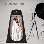Your Choice Pop Up Privacy Shower Tent, 3.9 x 3.9 x 6.2FT Portable Camping Changing Room, Instant Setup Outdoor Shelter with Silver Coating, Vent Window & Carry Bag for Beach, Hiking & RV | Portable, for Camping, Beach, Hiking, with Carry Bag, Quick Setup