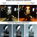 Telescopic Camping Lights,Portable Camping Lantern with Storage Bag,10500mAh Rechargeable Outdoor Adventure Emergency Light,Waterproof LED Work Lights with Magnetic (Gray)
