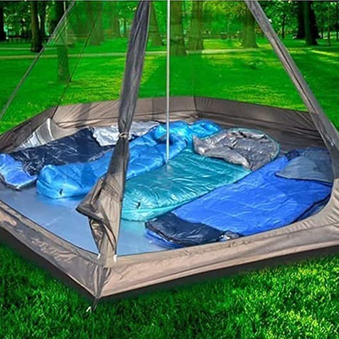 GeRRiT Tents for Camping 4 Person, Waterproof Pyramid Teepee Tent Adult Tent Waterproof Double Layers Indian Tent Yurt Tent Tower Post Bell Tent for Outdoor Family Trip Hello, 3, Green