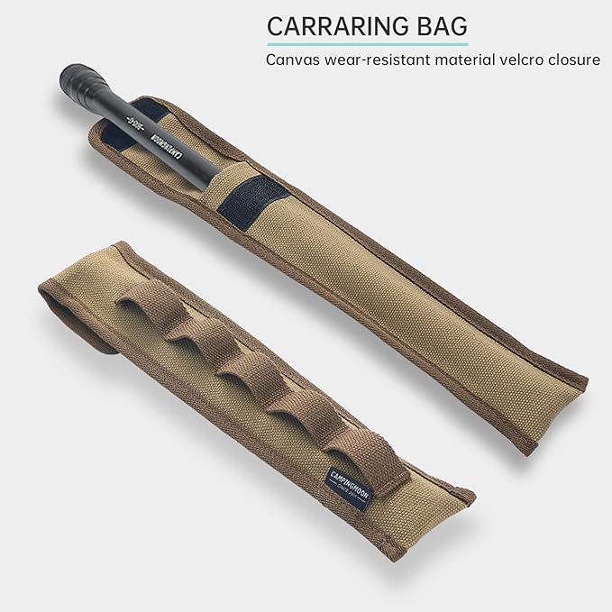 Campingmoon Stainless Steel Camping Blow Fire Tube by Mouth Telescopic Campfire Tool Camping Accessories