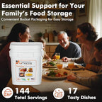 Numanna Family Pack Emergency Food Storage Bucket – 864 Servings, 60 lbs | 6-Months Survival Meal Kit for Long-Term Preparedness | Non-GMO Freeze-Dried Meals in Resealable Pouches | Healthy, Nutritious Everyday Food Supply | 25+ Year Shelf Life | Made ...