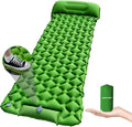 Inflatable Sleeping Pad with Pillow for Camping-Built in Foot Pump Fast Inflation-Ultralight Upgraded Durable Compact Sleeping Mat Moisture Proof Air Mattress for Backpacking,Hiking,Travel,Tent