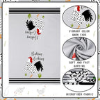 Boyiee Set of 6 Farm Chickens Kitchen Towels Farmhouse Absorbent Dish Tea Towels Rustic Country Rooster 24 x 16 Inches Gifts Chickens Hand Washcloth Gifts for Kitchen Bathroom Decorations