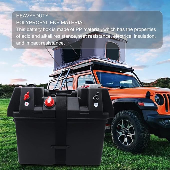 12V Multifunctional Control Box Camping Electrical System Waterproof Jumper Box Retrofit Heavy Duty Control Boxes for Marine Trailer Kayak Boat Car RV Solar (No Battery)