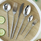 Cutlery Set Pieces Service Stainless Steel Titanium Flatware,Silverware Flatware Cutlery Set, 5/20/30/40/50/60 Pieces Wheat Ears Stainless Steel Tableware Embossed Handle Tableware Hotel Ho