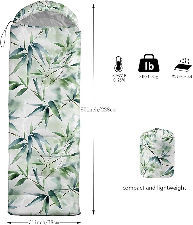 Kids Sleeping Bag for Boys Girls,Blue Ripples Print-Lightweight Warm Portable Outdoor Indoor-Waterproof Cold Weather Resistant Sleeping Bag for Camping Hiking
