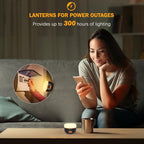 Rechargeable LED Camping Lantern, 300H Runtime, 6400mAh, IPX5 Waterproof Tent Light for Camping, Hiking, Power Outages, Home, Emergency - Standard Edition,Orange