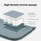 Naturehike Self-Inflating Sleeping Mat Lightweight Comfortable Asleep Pad 1.4" Sponge Filling Ergonomic for Hiking Picnicking Outdoor Activities & Family Camping Portable Foldable (White-Mummy)
