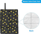 PATIKIL 15.7"x11.6"x0.4" Foldable Hiking Seat Pad, Cushion Sitting Pads Foam Mat Ultralight Waterproof for Outdoor Camping Picnic Stadium, Yellow Black