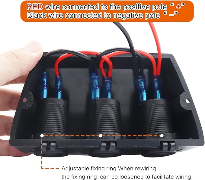 12-24 V Multifunctional 3 Hole Tent Type Car Modification Cigarette Lighter Splitter Power Sockets Female Power Outlet Adapter for Portable Auto Electronic Devices