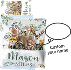 Personalized Toddler Nap Mats for Preschool, Custom Name Kids Sleeping Bag for Daycare, Roll Up Sleeping Mat with Removable Pillow and Soft Dot Minky Blanke for Boys Camping Travel