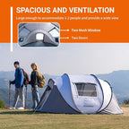 EchoSmile Instant Pop Up Camping Tent, 2/4/6 Person, Easy Setup Tent, Water Resistant Dome, Portable with Carry Bag