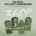 Naturehike Flannel Big and Tall Sleeping Bag for Adults, Cold Weather Sleeping Bag for All Seasons, XXL Sleeping Bags for Camping Hiking Hunting, Compression Sack Included