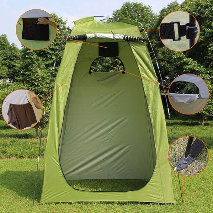 Lixada Outdoor 6FT Quick Set Up Privacy Tent, Toilet, Camp Shower, Portable Changing Room for Camping Shower Biking Toilet Beach