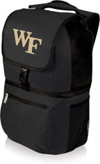 Picnic Time NCAA Wake Forest Demon Deacons Zuma Backpack Cooler, Black, 22 Liters