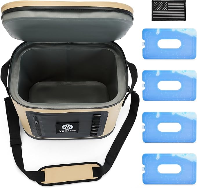 40 Can Soft Cooler Bag - Insulated Leak-Proof Large Cooler Bag with Roll-Top Waterproof Seal | Portable Ice Chest for Camping, Beach, Travel, Picnics | 24HR Cold Retention