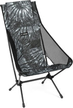 Helinox Chair Two Ultralight, High-Back, Collapsible Camping Chair, Black Tie Dye, with Pockets