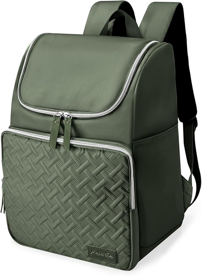 Cooler Backpack Insulated Leak Proof 33 Cans, Waterproof Hiking Backpack Cooler Soft Cooler Bag Lunch Backpack for Picnic Camping, Green