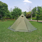 Ultralight 3-4 Person Teepee Tent with Snow-Skirt and Stove Jack Without Mesh Backpacking Outdoor Tent