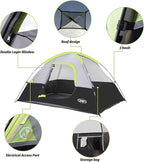 Camping Tent 2-4 Person, Waterproof Windproof Tent with Rainfly Easy Set up-Portable Dome Tents for Camping…