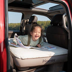 Truck Cabin Mattress, Inflatable TPU Air Foam CozyPad for Back Seat, Camping Bed with Rechargeable Built-in Pump, Portable Sleeping Mattress for Nissan Pickup Trucks