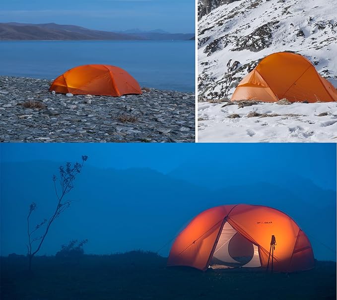 3F ULGEAR Floating Cloud 2 Tent Ultra Light 2 Person Camping Tent - Rainproof, Lightweight, 3/4 Season - Perfect for Backpacking and Outdoor Adventures