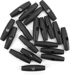 50PCS Tent Toggles Buckles to Roll Up Camping Awning Duffle, Glamping Ridgeline Tent Gear Part Replacement, Inner Toggle Stopper Snap Flying Clip Anchor Tightener Accessories for Tie Downs Rope String