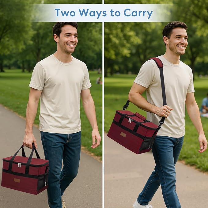 Lifewit Cooler Bag 30/50/60 Cans Collapsible and Insulated Large Lunch Bag Leakproof Soft Cooler Portable Tote for Camping/BBQ/Family Outdoor Activities
