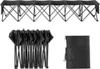 VEVOR Portable Folding Bench, 6 Seats Foldable Sideline Bench, Outdoor Camping Bench Chairs with Carry Bag, Team Sport Sideline Benches for Football, Camping, Fishing, No Assembly Instant Seating