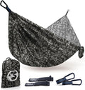Foxelli Camping Hammock – Ultralight Hammock for Backpacking, Hiking, Festivals, Travel - Easy Setup with Tree-Friendly Ropes & Steel Carabiners, Heavy Duty Parachute Nylon