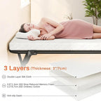 MAMIZO Folding Bed,Rollaway Bed with Mattress for Adults,Portable Bed,Metal Frame with Memory Foam Mattress,for Bedroom,Office,Camp,No Assembly Required,(75" x 31"x14")